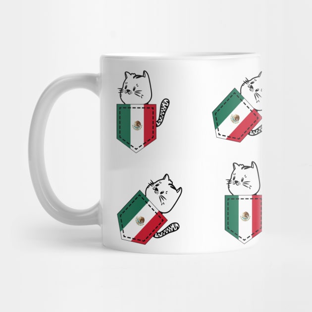 Patriotic Pocket Pussy - Cat Lover -  Mexican Patriot by PosterpartyCo